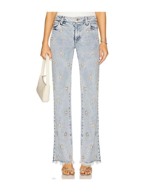 Alice + Olivia Blue Roxie Flare Jeans