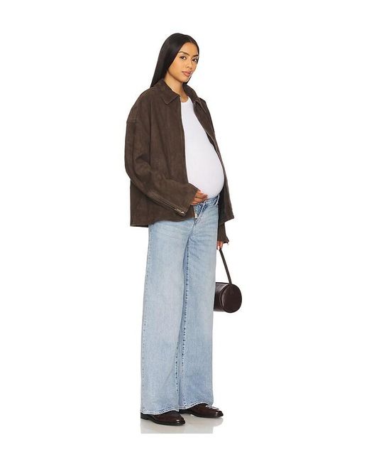 HATCH Blue The Maternity Wide Leg Jeans