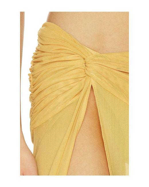 Camila Coelho Yellow Solano Maxi Skirt