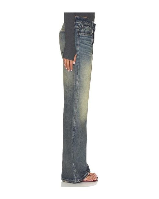 EB DENIM Blue Rowan Mid Rise Flare Jean