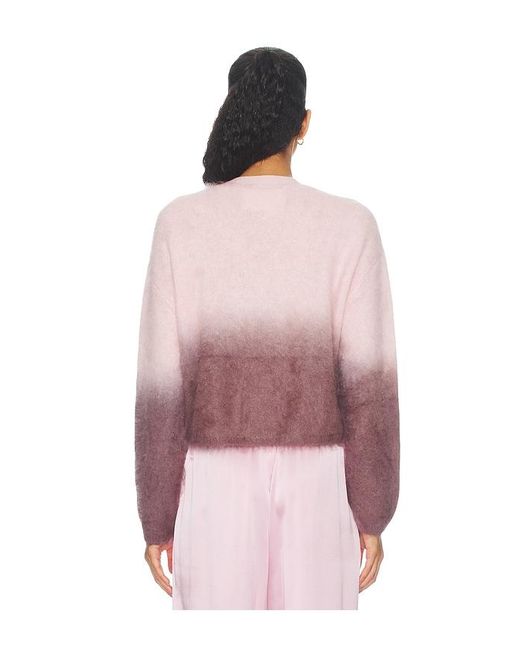 SABLYN Pink Jolie Cropped Ombre Crewneck Sweater
