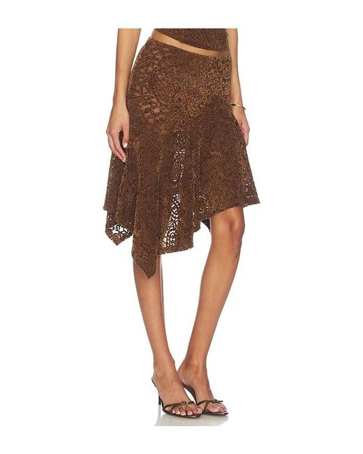 Lioness Brown Hamptons Midi Skirt
