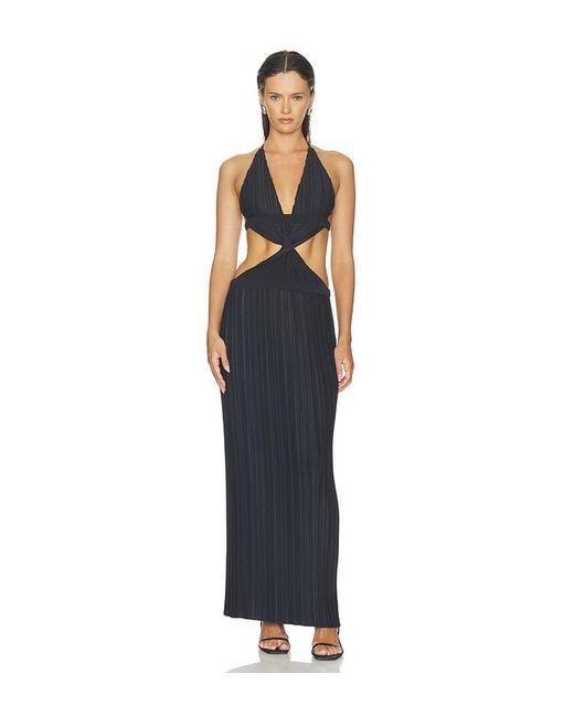HAELO Blue Caged Twist Dress