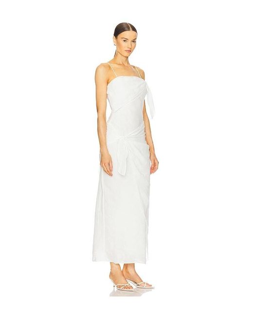 Sir White Rosalia Wrap Midi Dress