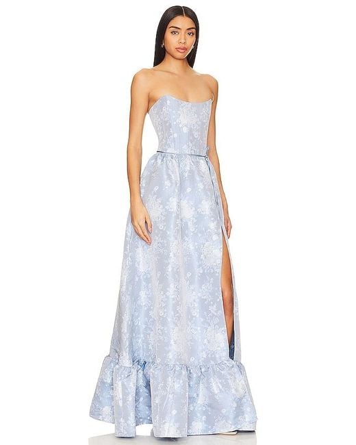 V. Chapman Blue Charlotte Corset Gown