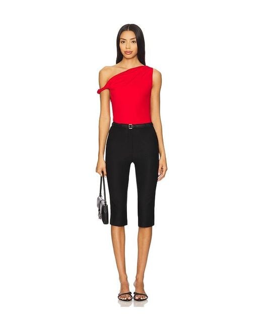 Line & Dot Red Erina Top