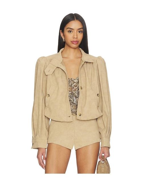 Bardot Natural Leon Faux Leather Jacket
