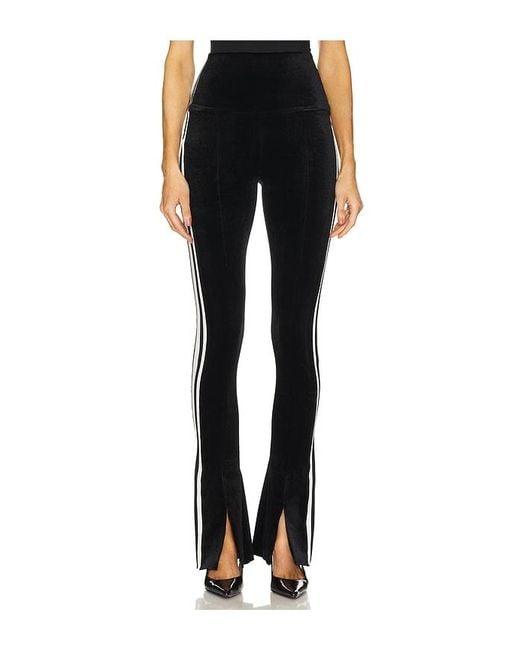 Norma Kamali Black Side Stripe Spat Legging