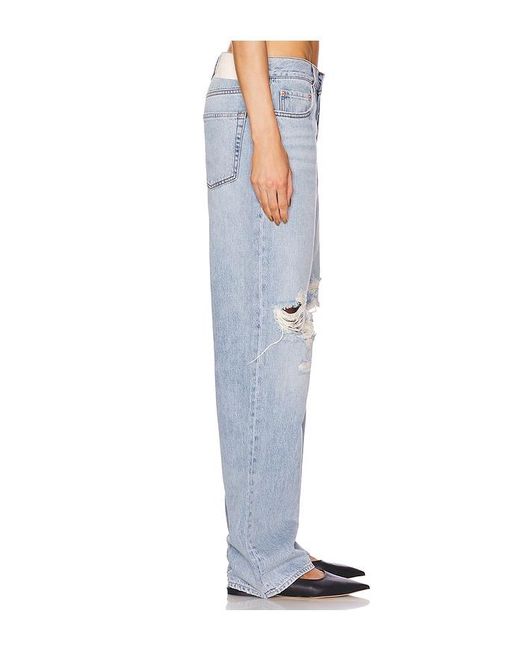 GRLFRND Blue Bella Low Rise Boyfriend
