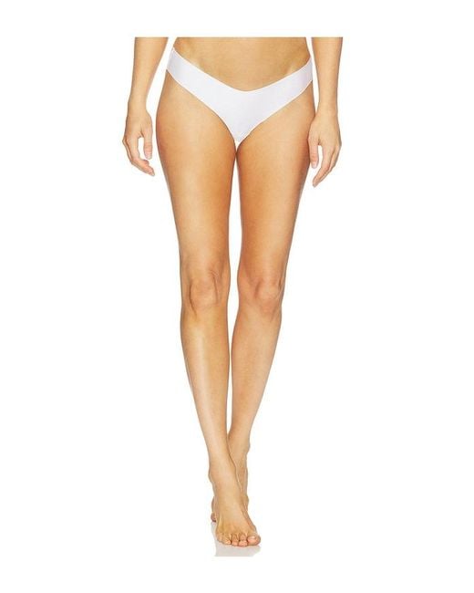 Commando White Cotton Thong