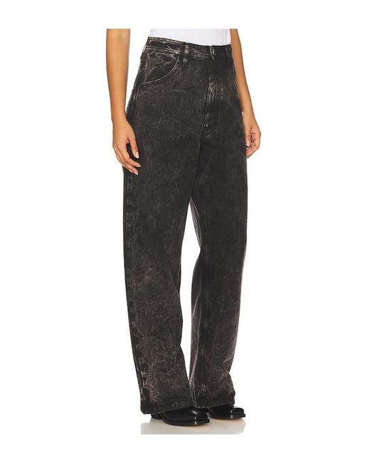 Khrisjoy Black Elio Dyed Wide Leg Jeans