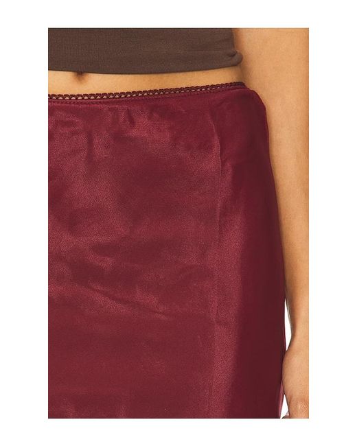 Line & Dot Red X Revolve Denman Midi Skirt