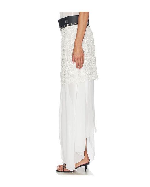 KETTEL ATELIER White Kita Crochet Belt Short