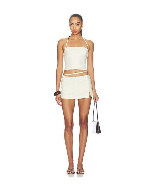 L'academie White 'Academie Kora Linen Top