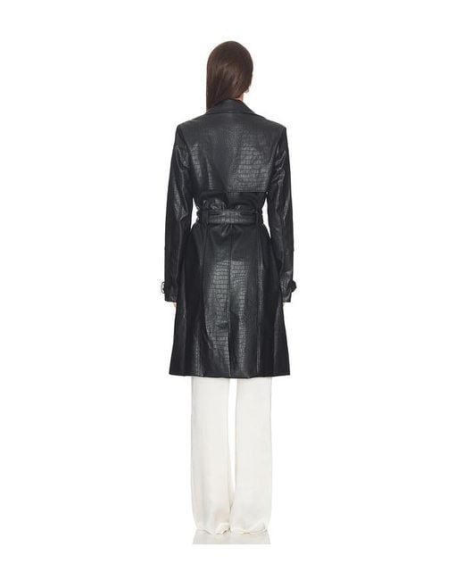 superdown Black Morgan Faux Leather Coat