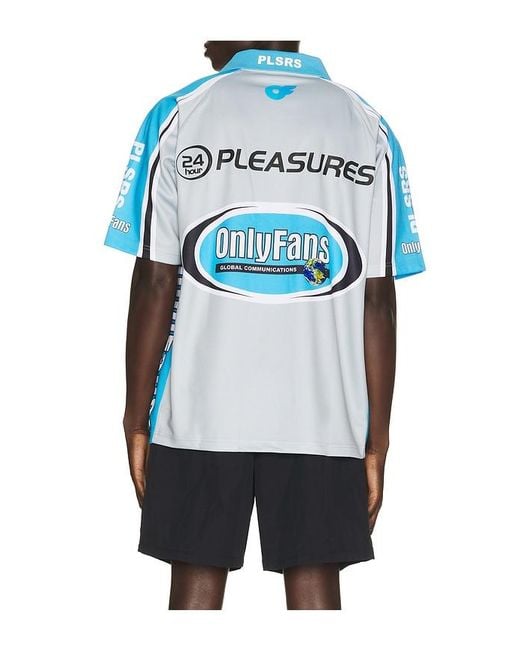 Pleasures Blue X Onlyfans Jersey for men