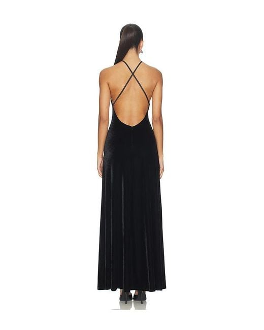 Tularosa Black Marilyn Velvet Gown