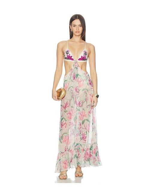 PATBO White Honey Flower Embroidered Beach Dress