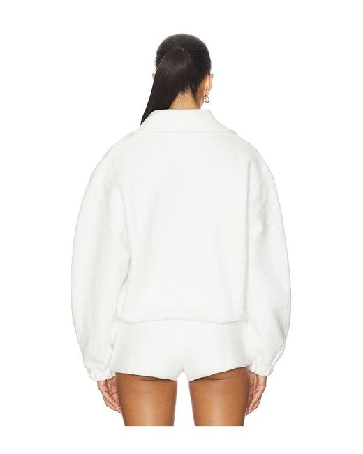 Amanda Uprichard White Como Bomber Jacket