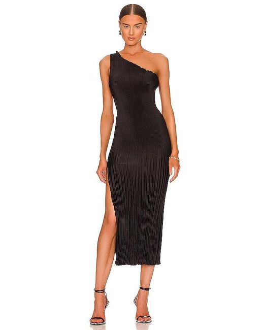 L'idée Black Naomi Midi Dress