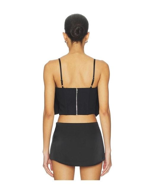 Fleur du Mal Black Blair Bow Top