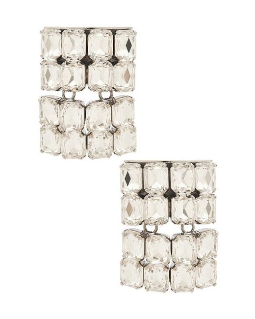 Area White Crystal Pave Earrings