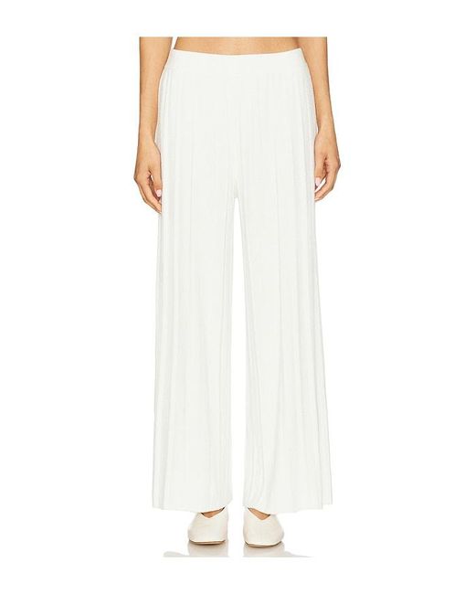 Barefoot Dreams White Cozychic Ultra Light Palazzo Pant