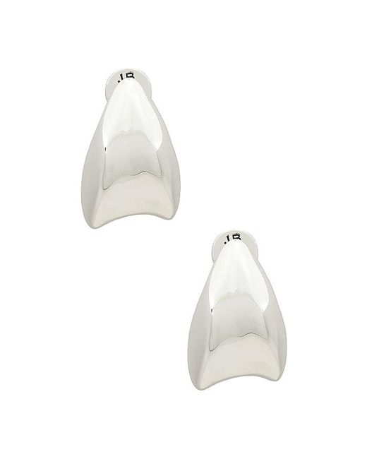Jenny Bird White Nouveaux Puff Earrings