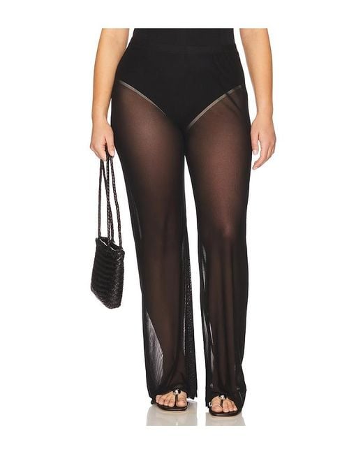 GOOD AMERICAN Black Weite Hose