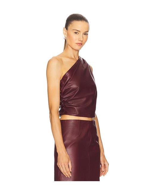 ZUT Red Laurel Leather Top