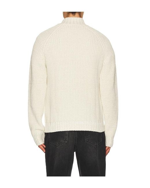Rails Natural Stratton Quarter Zip Sweater for men