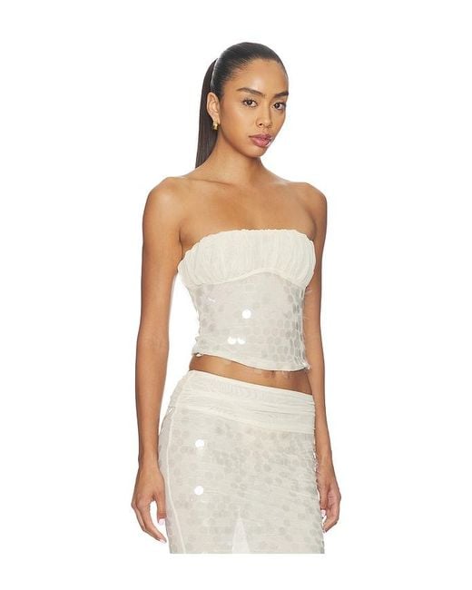 superdown Natural Quintessa Strapless Top