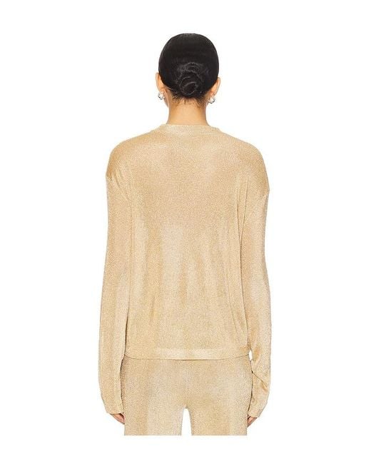 SER.O.YA Natural Hana Metallic Knit Top