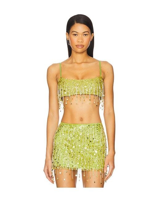 Asta Resort Yellow Bralette Von Hand Mit Perlen Besetzt Yasmin
