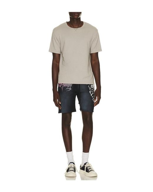Ed Hardy Black Reaper Fleece Short for men