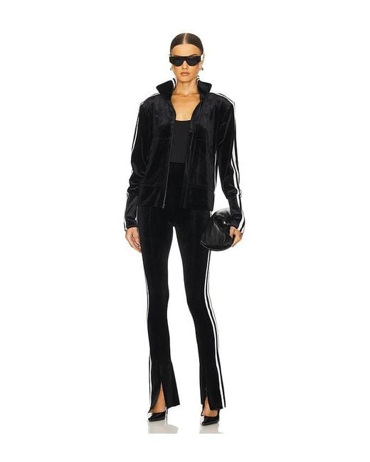Norma Kamali Black Side Stripe Spat Legging