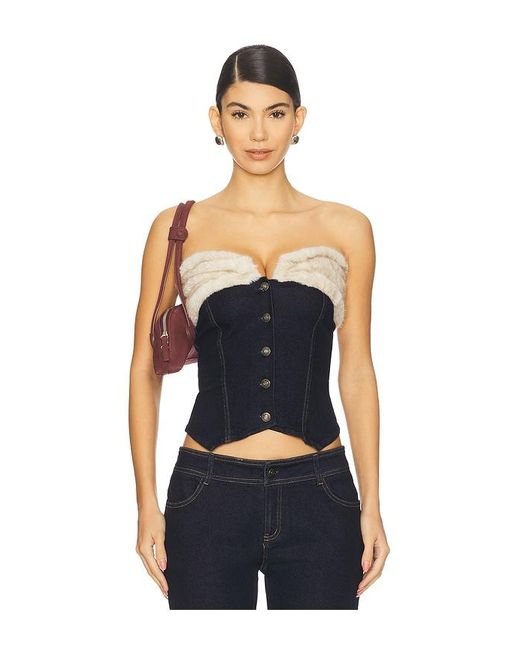OW Collection Black Desi Corset Top