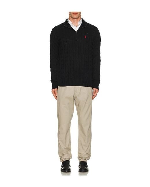 Polo Ralph Lauren Black Long Sleeve Pullover for men
