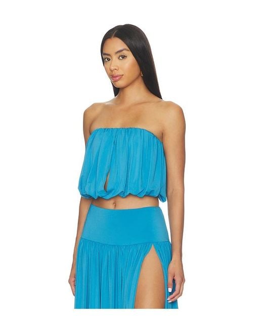 Lovers + Friends Blue Justine Top