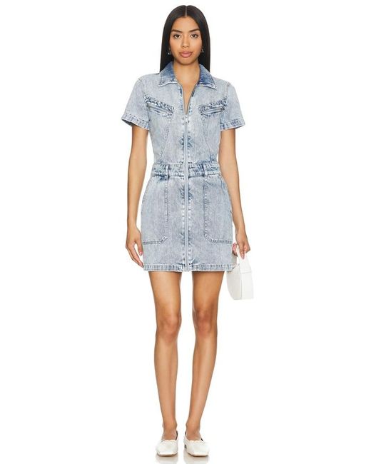 Vestido denim brix Pistola de color Blue