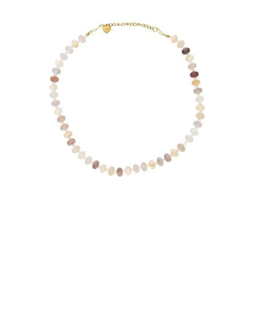 Lovers + Friends Black Sage Stone Necklace