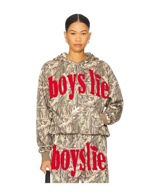 Boys Lie Red Manhunt Racer Hoodie
