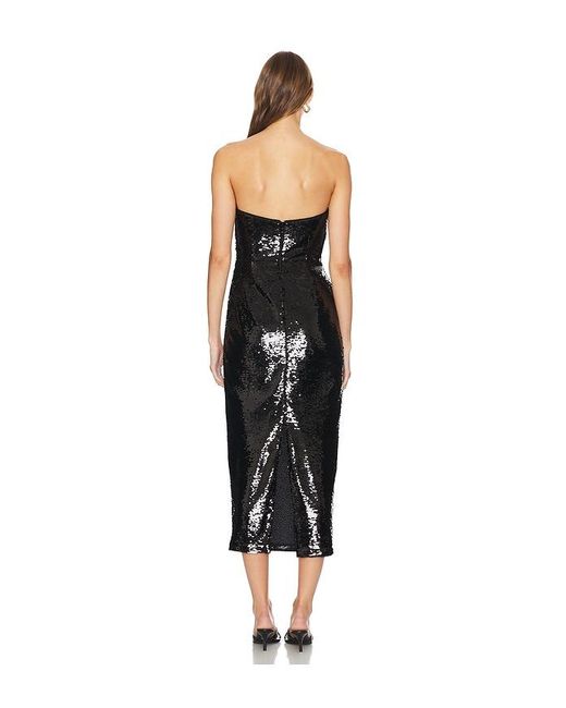 MILLY Blue Kait Vines Of Floral Sequins Dress