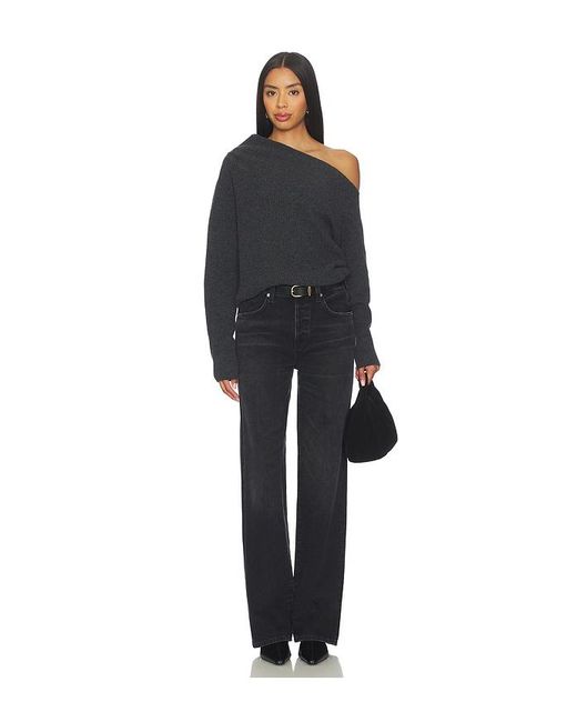 Brochu Walker Black Hart Off Shoulder Pullover