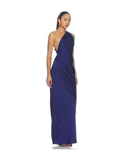 Misha Blue The Isadora Satin Dress