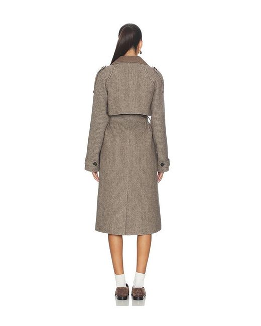 Line & Dot Natural Hugo Plaid Coat