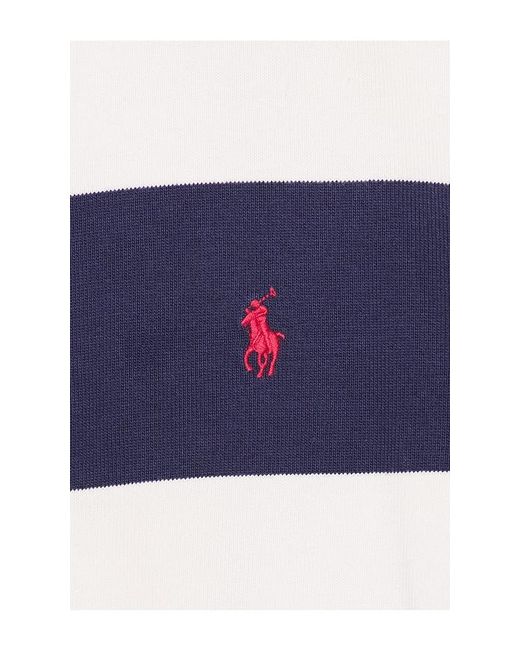 Polo Ralph Lauren Blue Long Sleeve Heavyweight Rugby Shirt for men