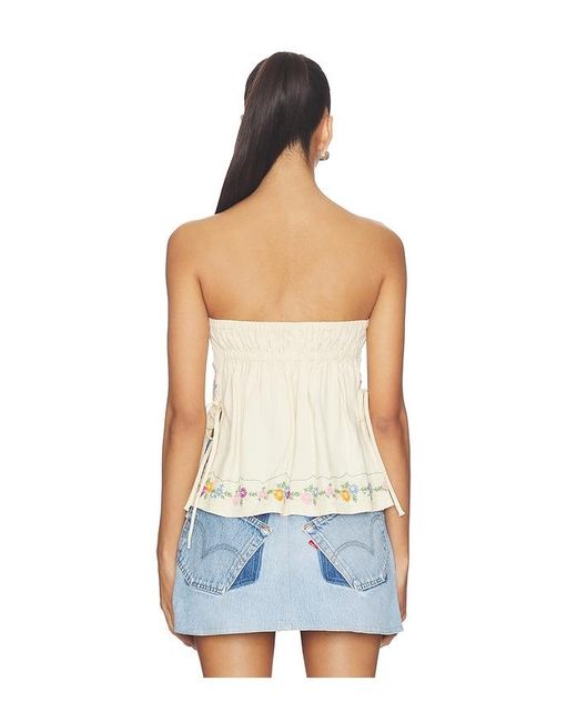 Free People White Doily Days Tube Top