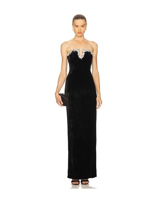 Rachel Gilbert Black Abendkleid Claudine