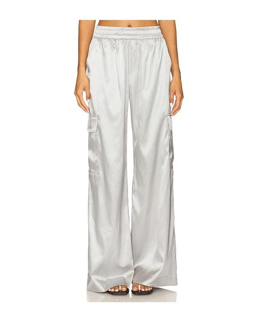 Heroine Sport White Satin Cargo Pants